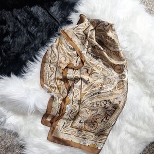Elegant Paisley Silk Scarf